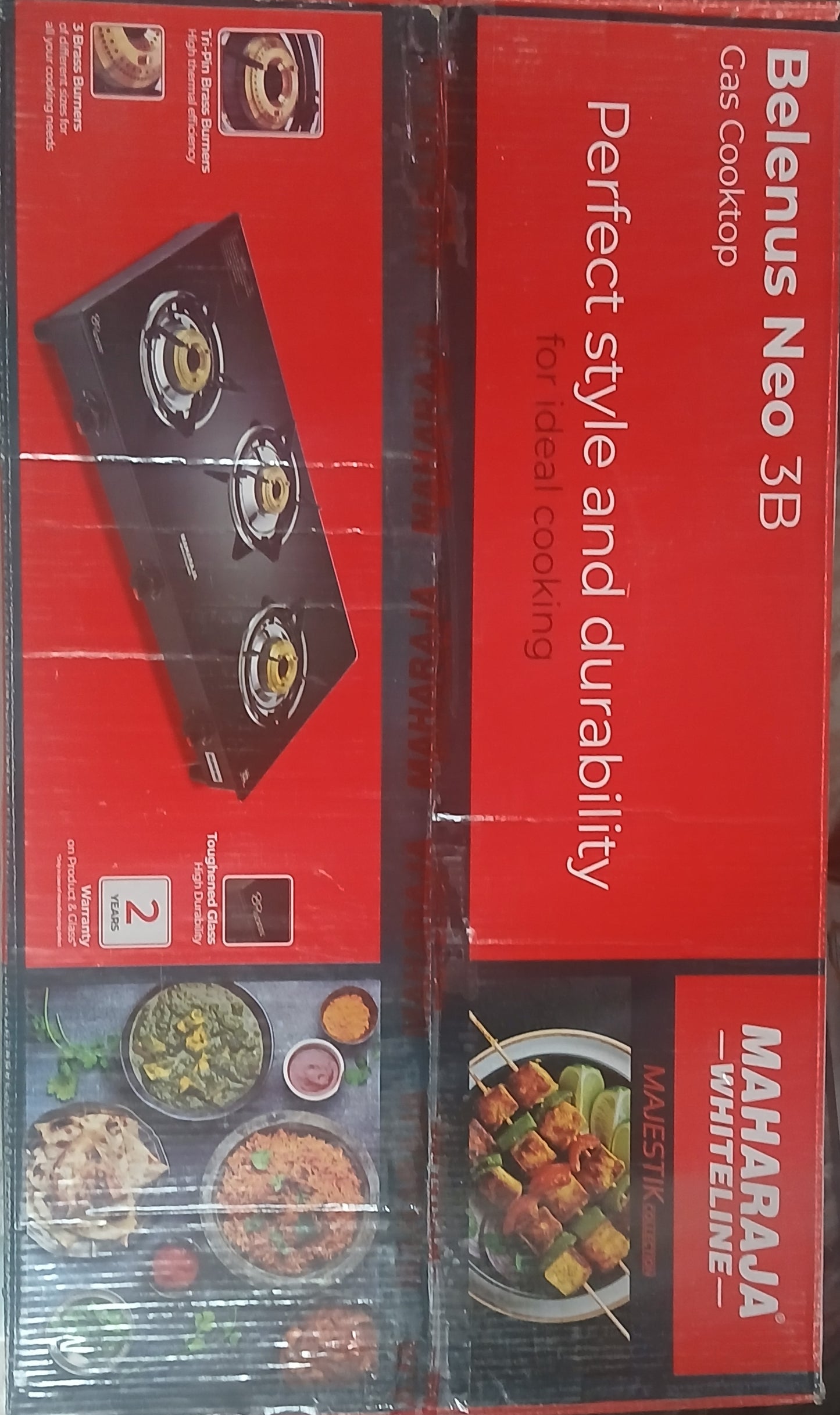 Maharaja Whiteline 3 Gas Burner Glass Stove