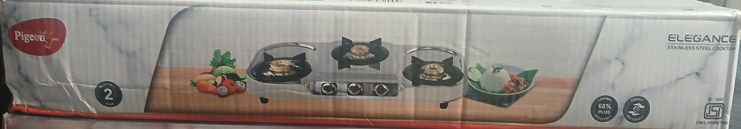 Pigeon 3 gas burner glass stove