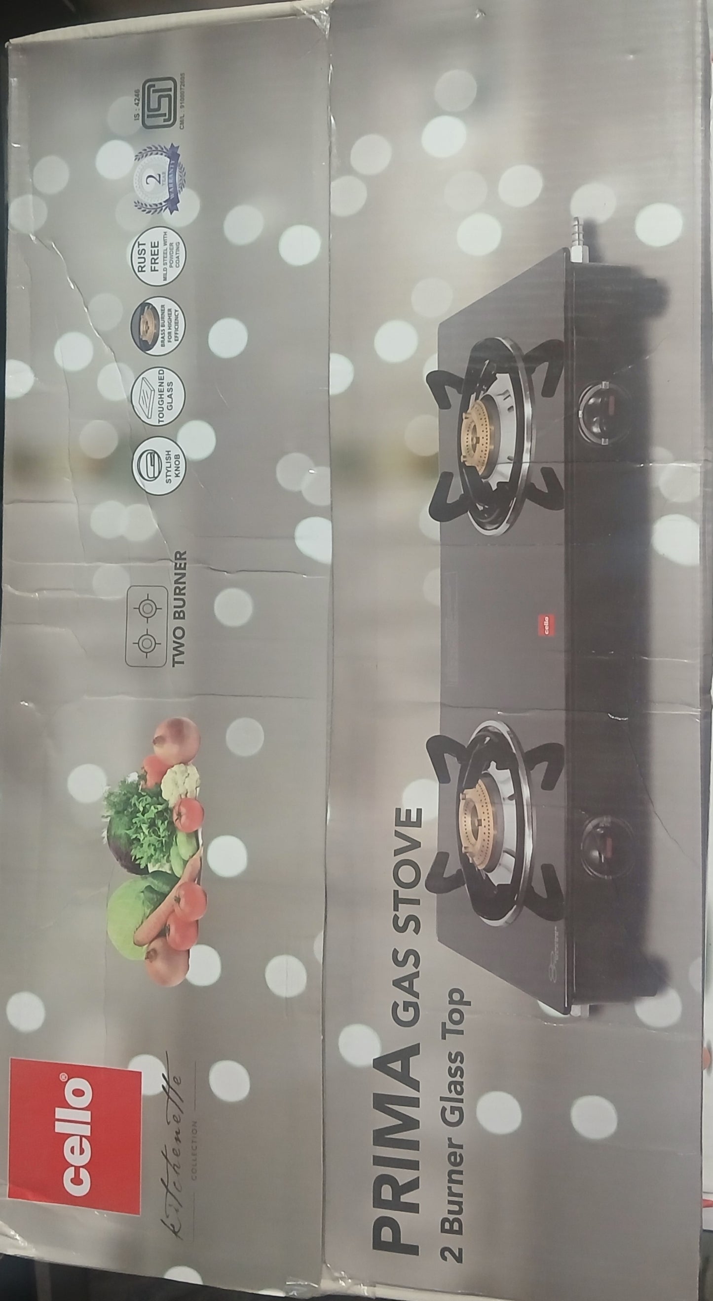 Cello 2 Burner Glass stove