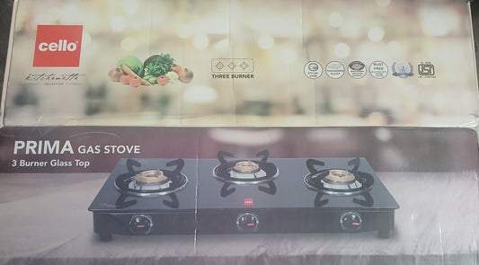 Cello 3 Burner Glass stove