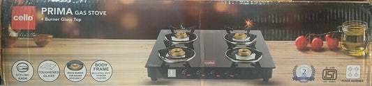 Cello 4 Burner Glass stove