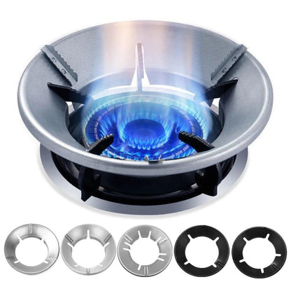 Gas Stove Cover Disk-Windshield Bracket Gas Stove Energy Saving Cover Disk Fire Reflection Windproof Stand(Pack of 2)