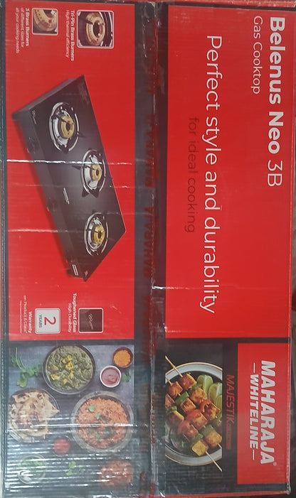 Maharaja Whiteline 3 Gas Burner Glass Stove