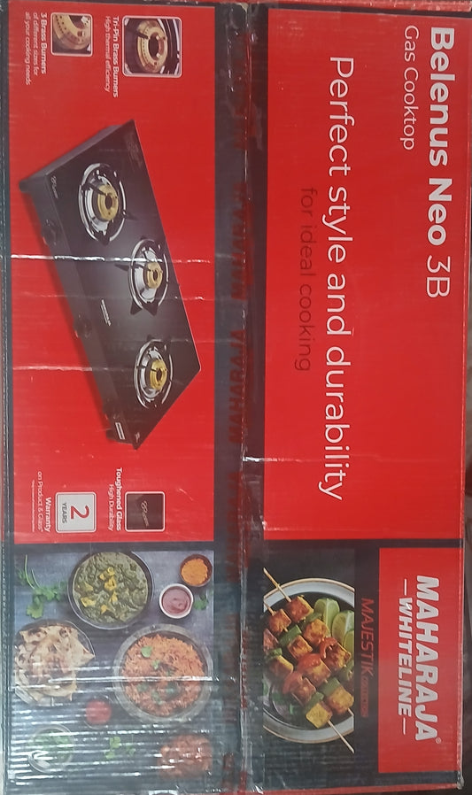 Maharaja Whiteline 3 Gas Burner Glass Stove