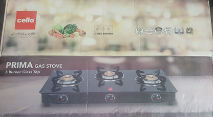Cello 3 Burner Glass stove